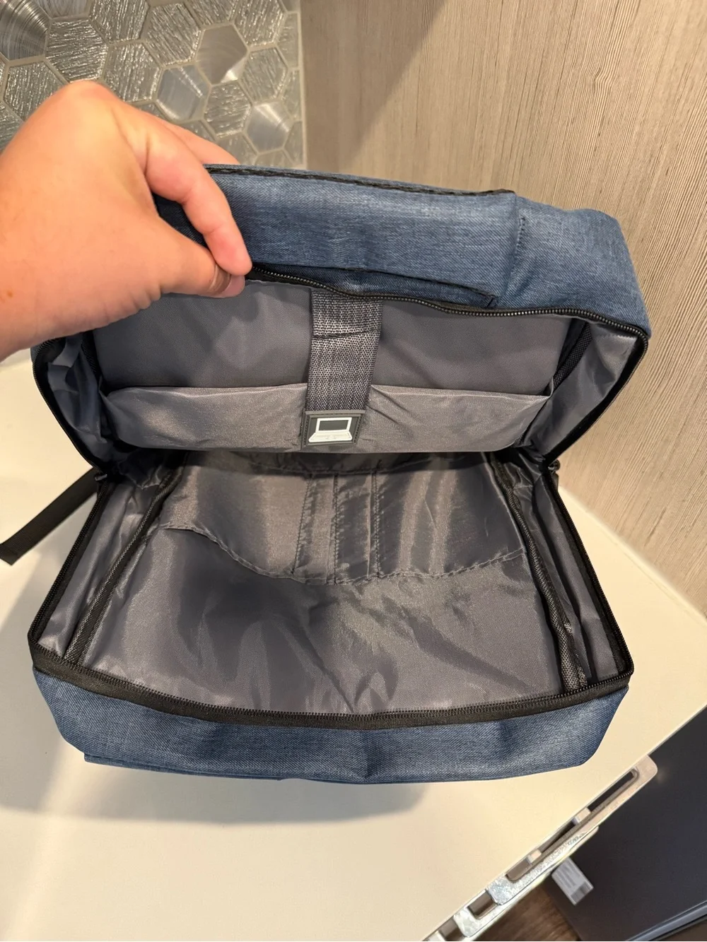 Vibrant Wellness A4M Blue Men’s Tech Backpack